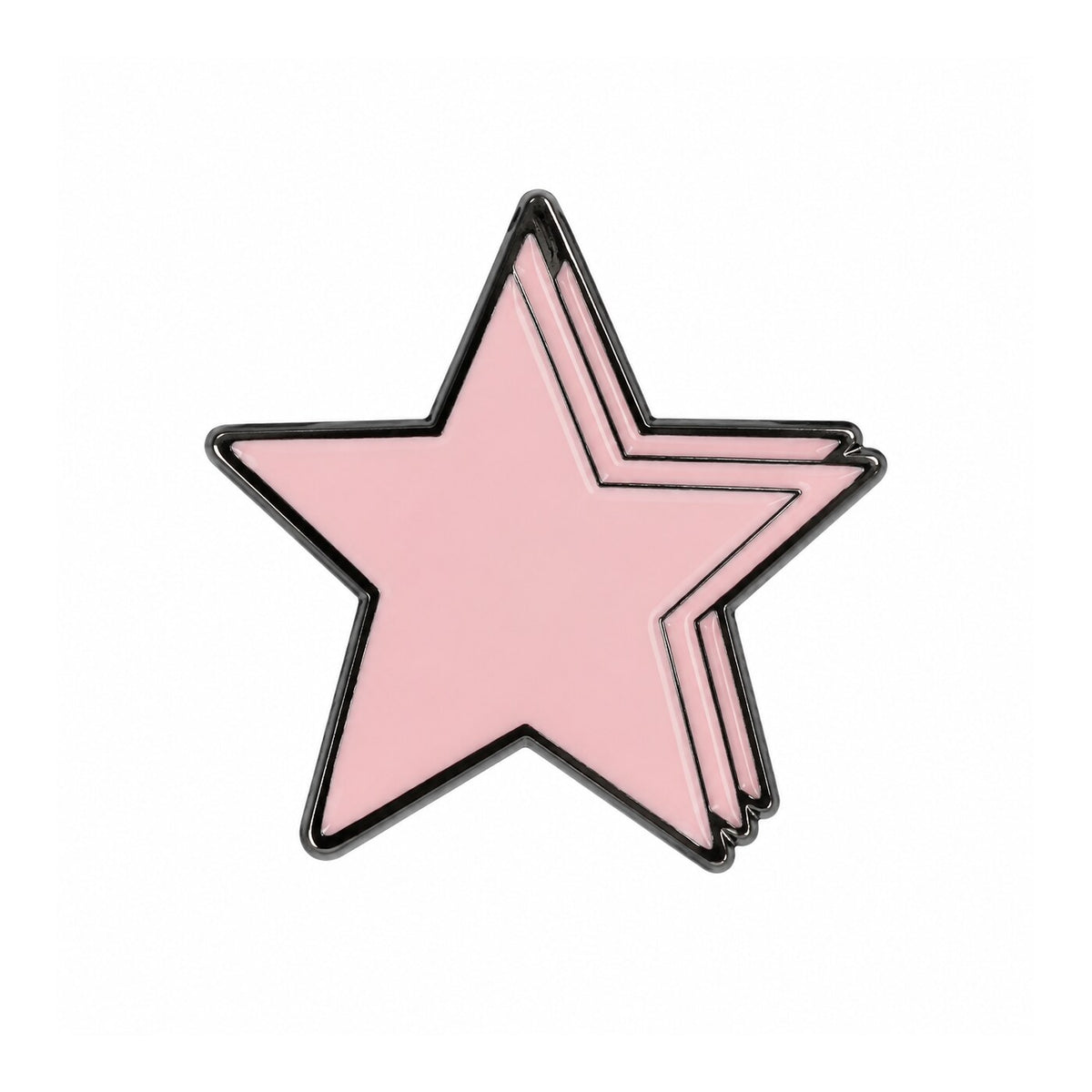Layered Pink Star Metal Sticker - SKU MS-057