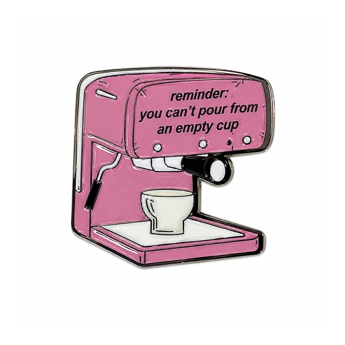 Pink Coffee Machine Metal Sticker - SKU MS-075