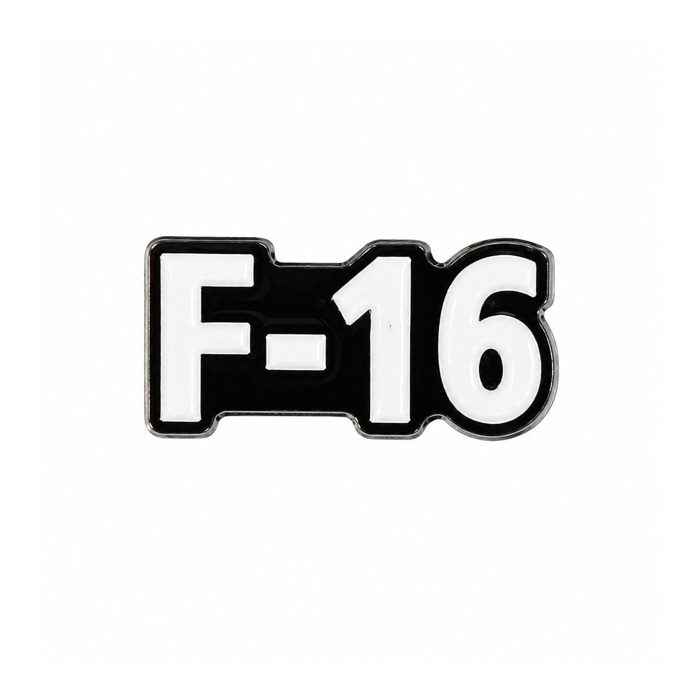 F-16 Lettering Metal Sticker - SKU MS-087