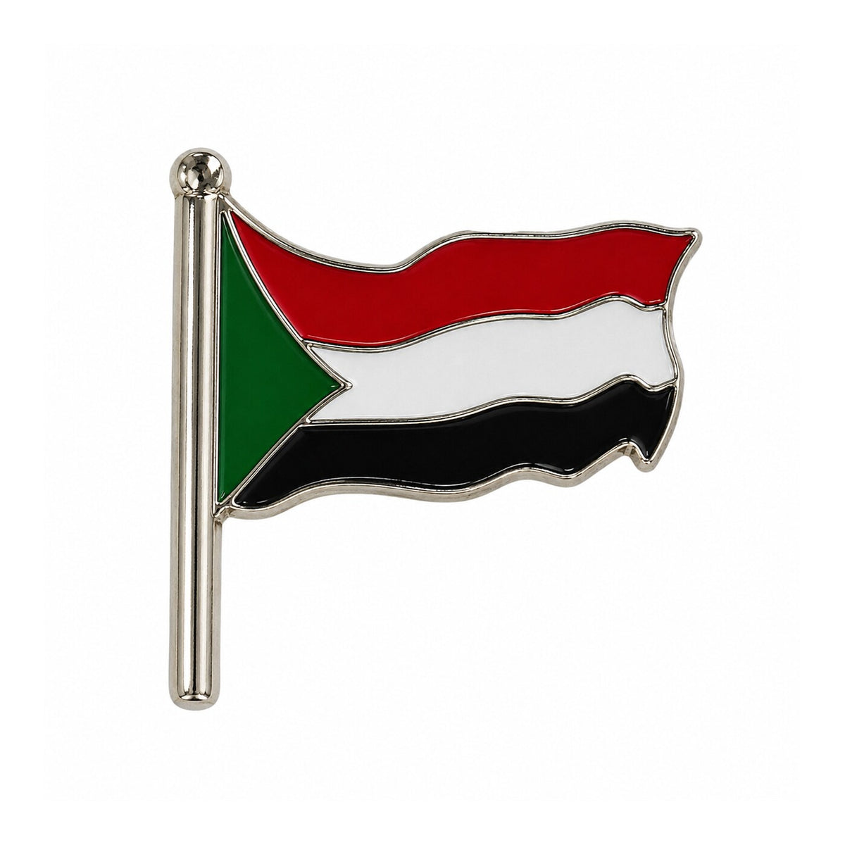 Sudan Flag Metal Sticker - SKU MS-103