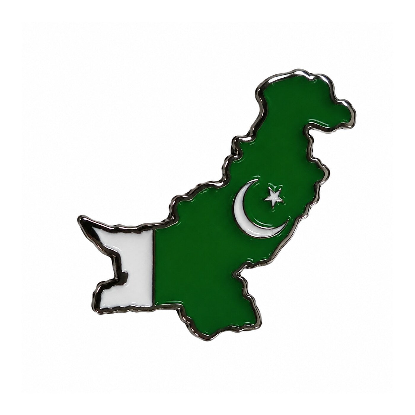 Pakistan Flag Map Metal Sticker - SKU MS-106