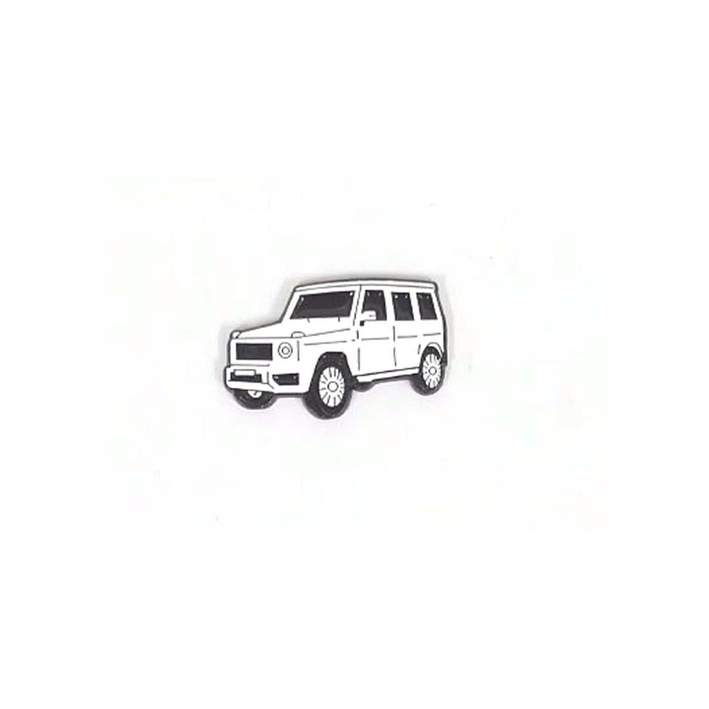 White G-Wagon Metal Sticker - SKU MS-134