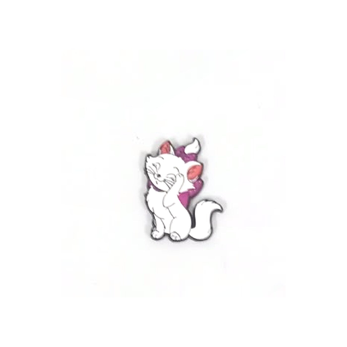 White Marie Cat Metal Sticker - SKU MS-144