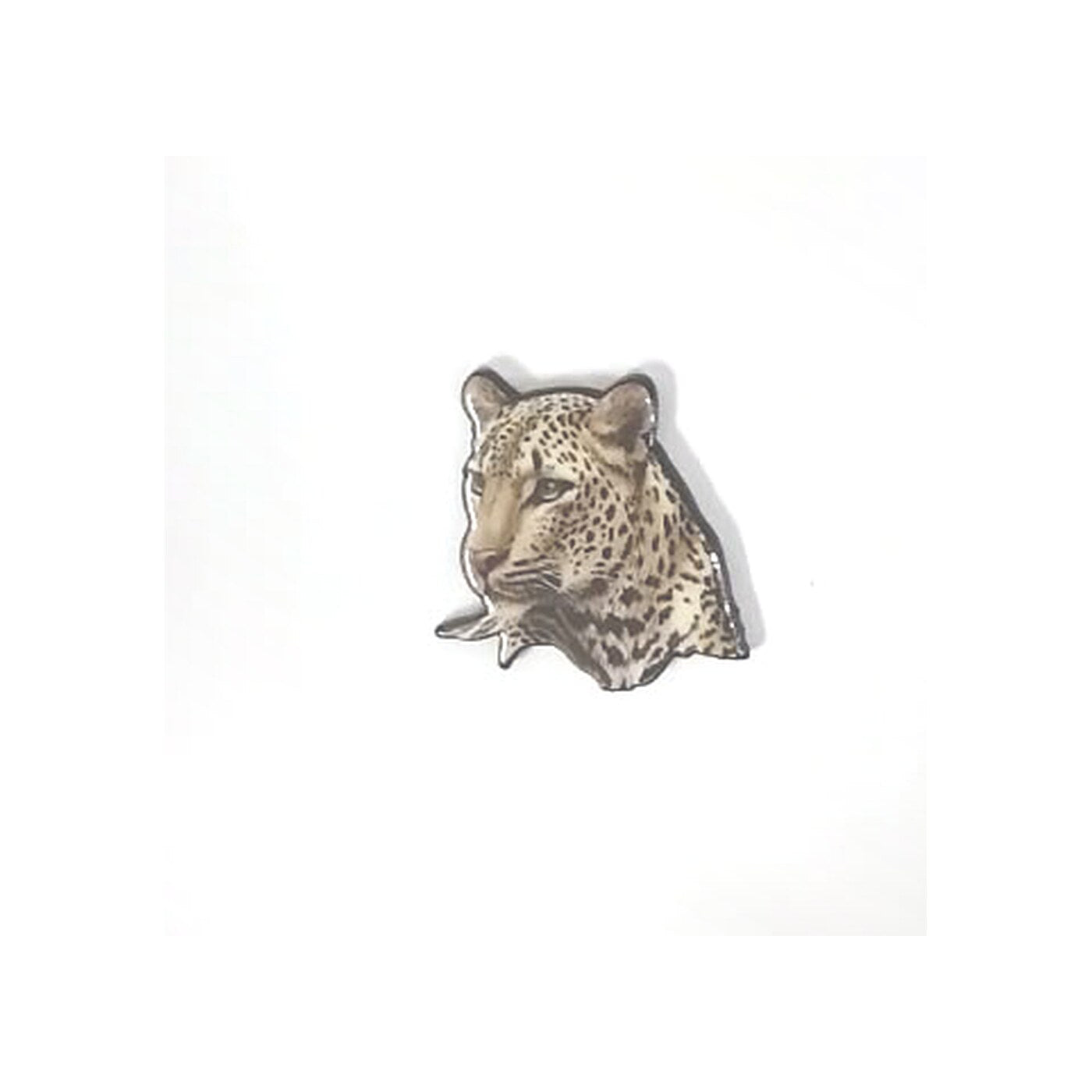 Leopard Head Metal Sticker - SKU MS-158