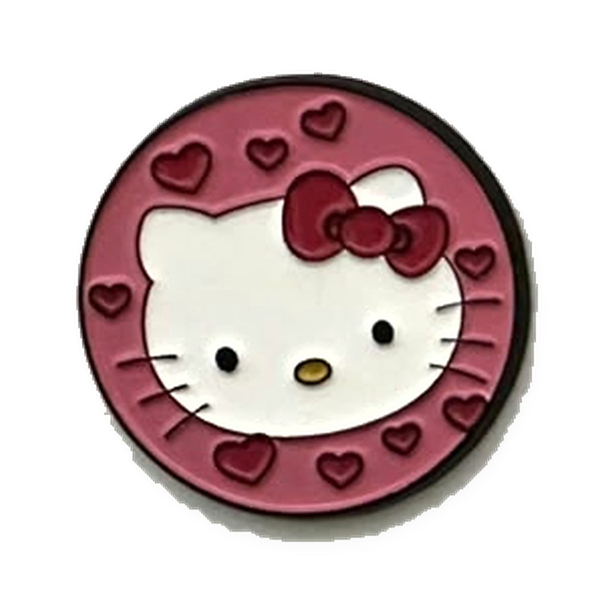Hello Kitty Pink Heart Metal Sticker