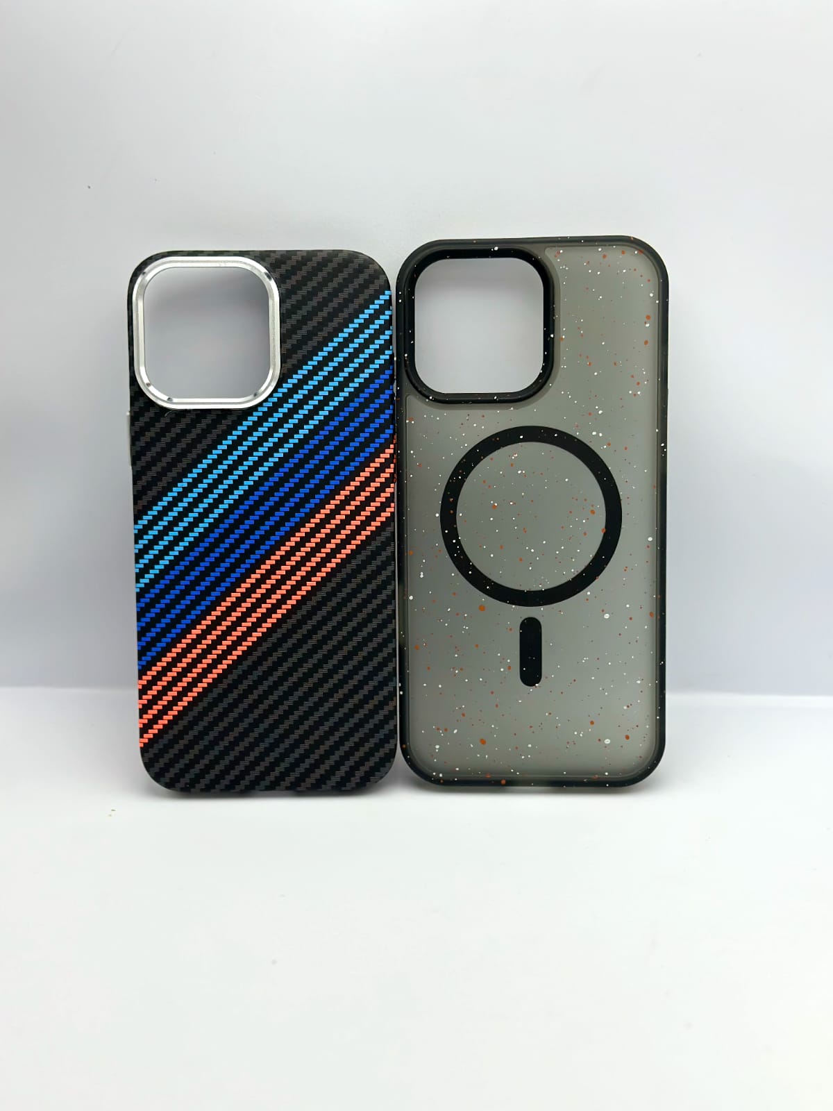 THE M-CARBON BLACK CASE + Splash Ink Matt Magsafe Case for iphone