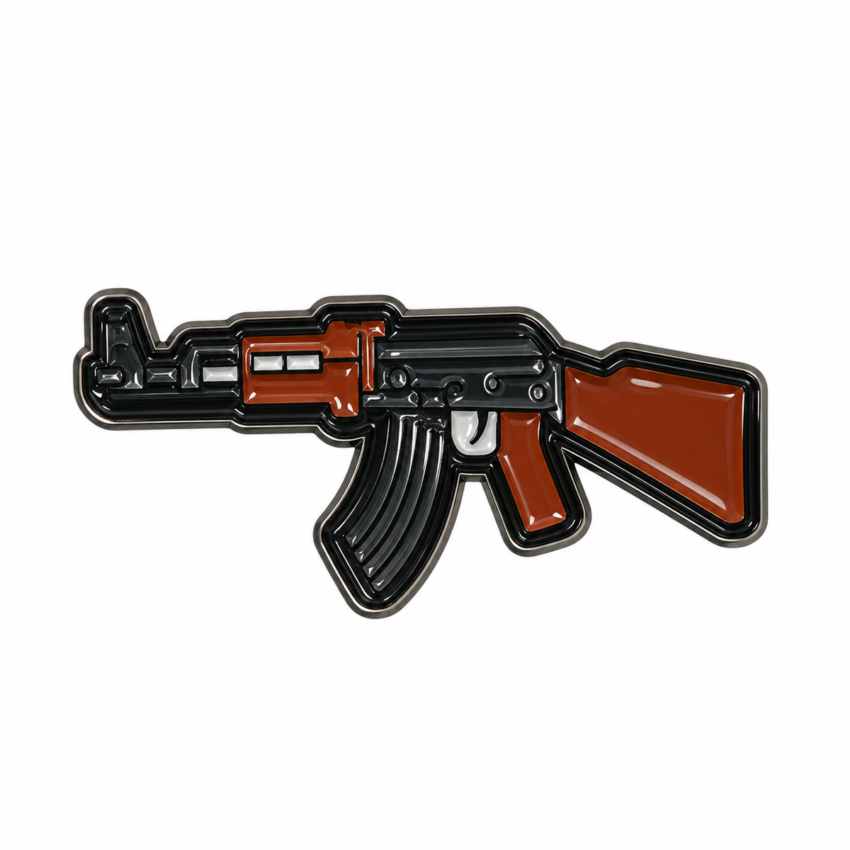 Rifle Design Metal Sticker