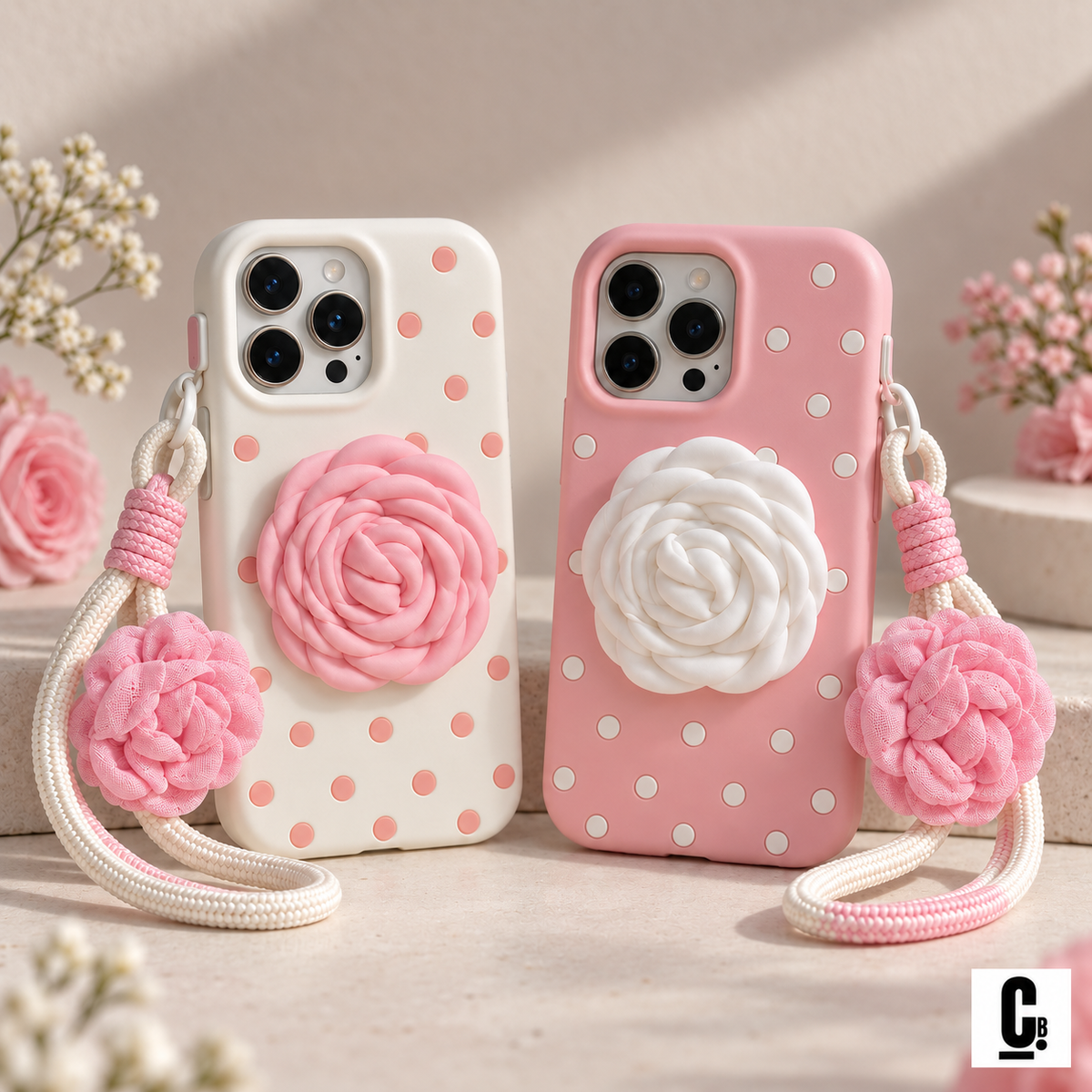 Pop Socket Flower Case with Charms ❄️