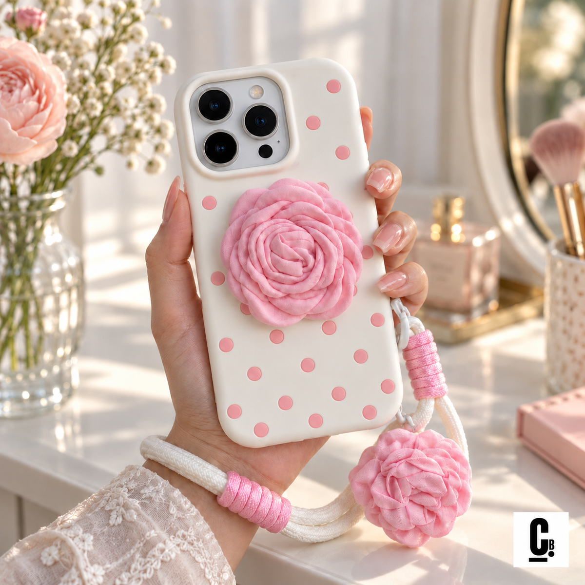 Pop Socket Flower Case with Charms ❄️