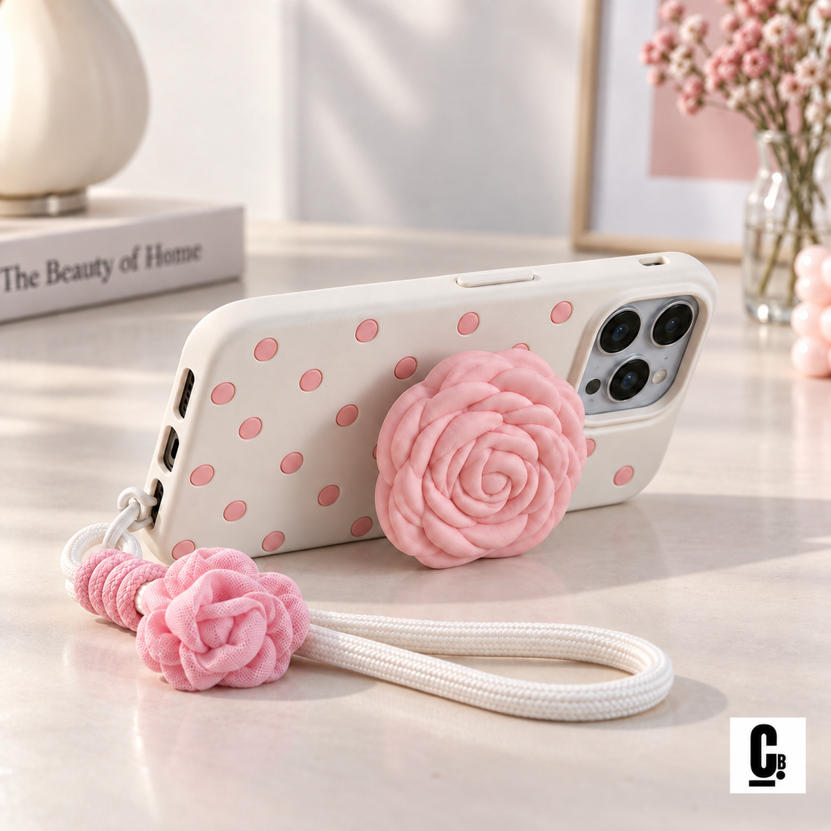 Pop Socket Flower Case with Charms ❄️