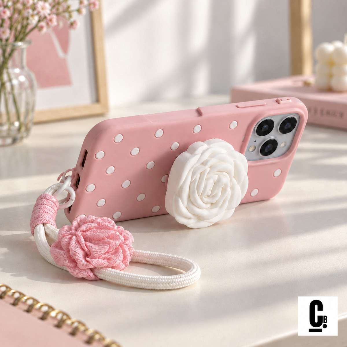 Pop Socket Flower Case with Charms ❄️