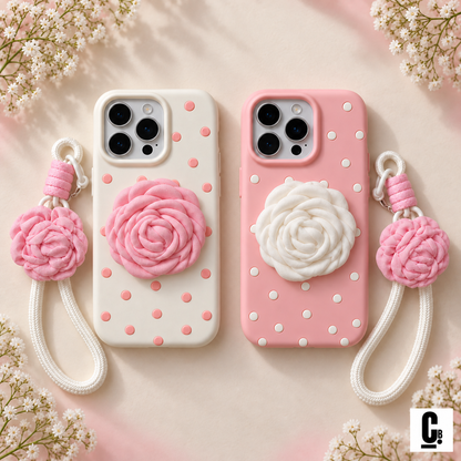 Pop Socket Flower Case with Charms ❄️