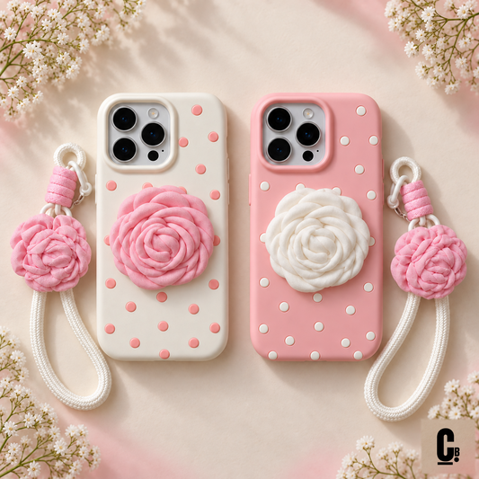 Pop Socket Flower Case with Charms ❄️