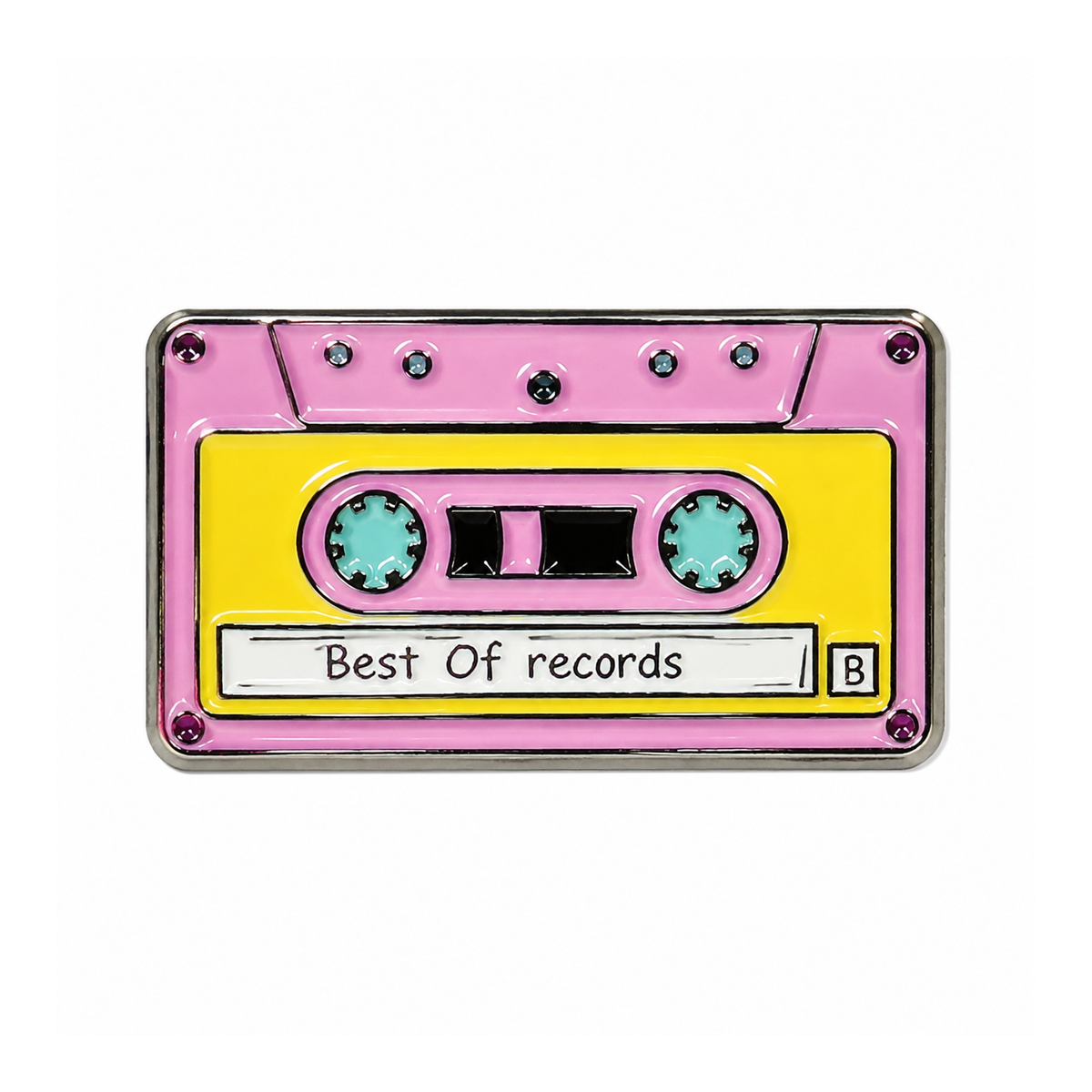 Best of Records Cassette Metal Sticker - SKU MS-015
