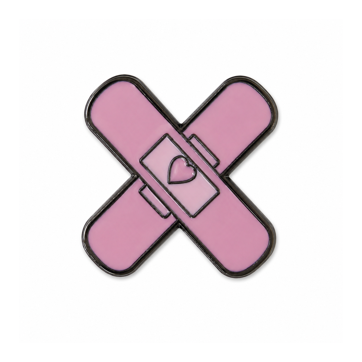 Crossed Pink Bandages Metal Sticker - SKU MS-024