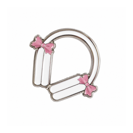 Headphones with Pink Bows Metal Sticker - SKU MS-032