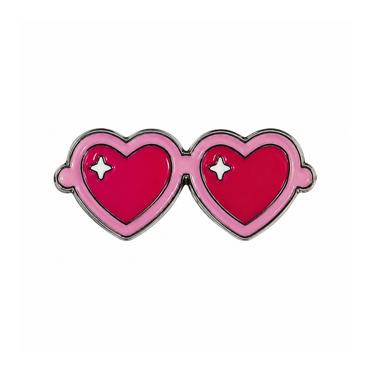 Heart Sunglasses Metal Sticker - SKU MS-035