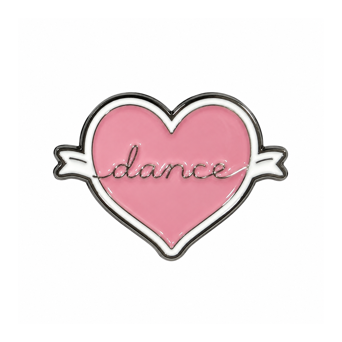 Dance Heart Metal Sticker - SKU MS-038