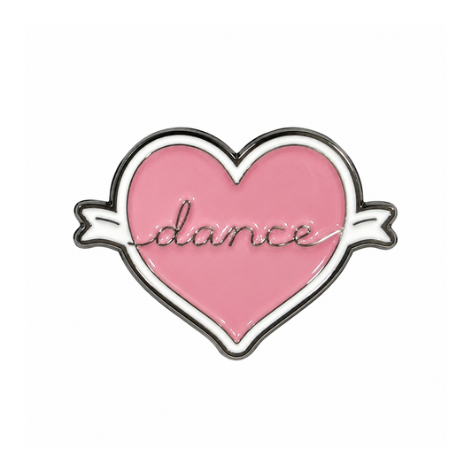 Dance Heart Metal Sticker - SKU MS-038