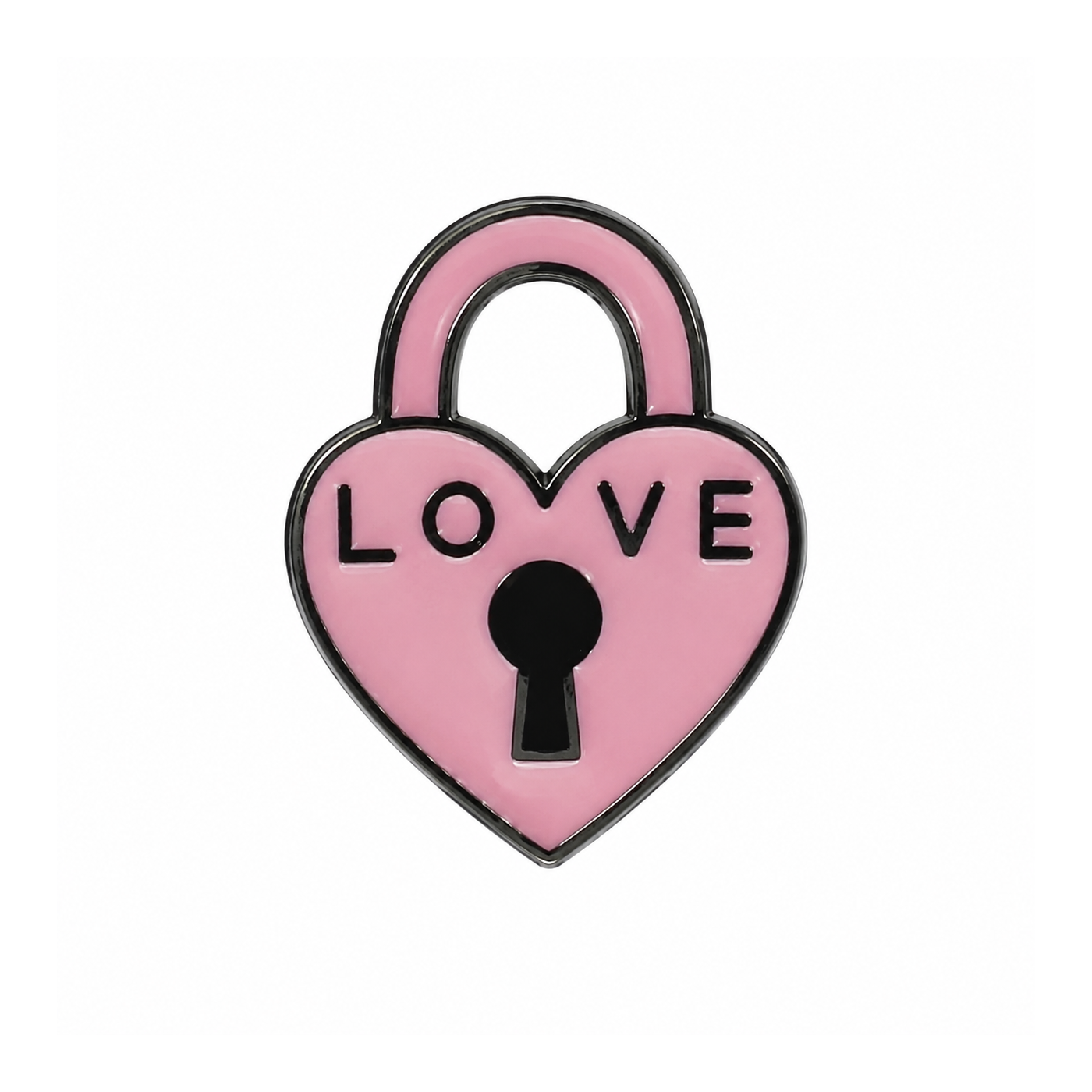Love Heart Padlock Metal Sticker - SKU MS-039