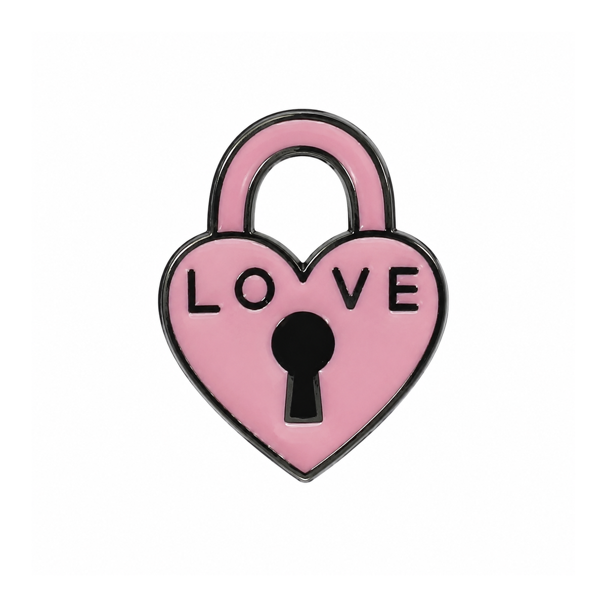 Love Heart Padlock Metal Sticker - SKU MS-039