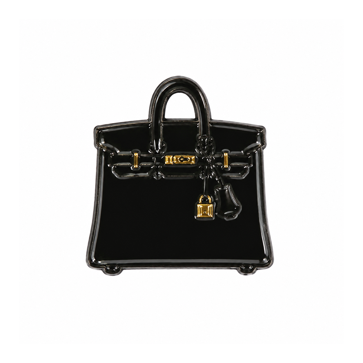 Black Handbag Metal Sticker - SKU MS-042