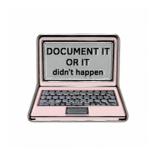 Laptop with Document Metal Sticker - SKU MS-044