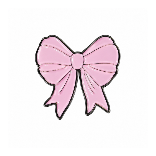 Large Pink Bow Metal Sticker - SKU MS-045