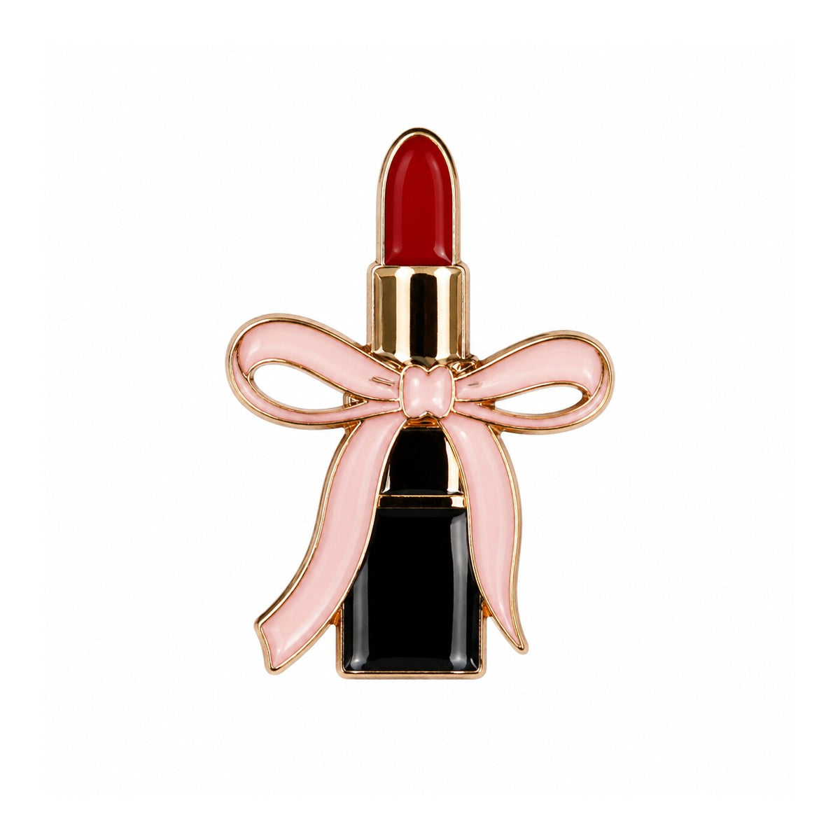 Lipstick with Ribbon Metal Sticker - SKU MS-049