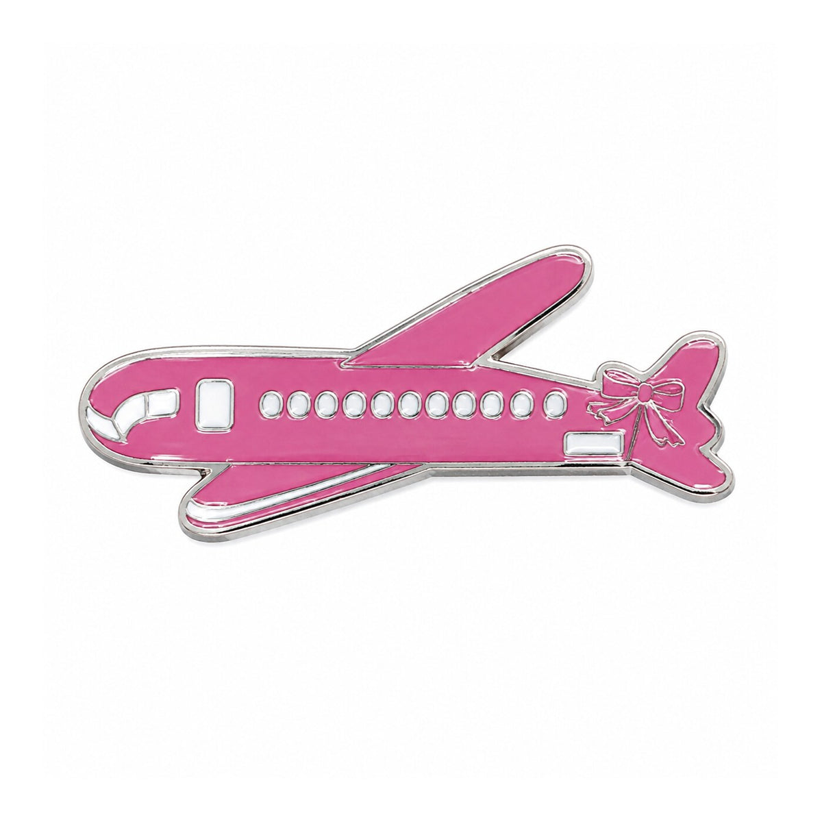 Pink Airplane Metal Sticker - SKU MS-050