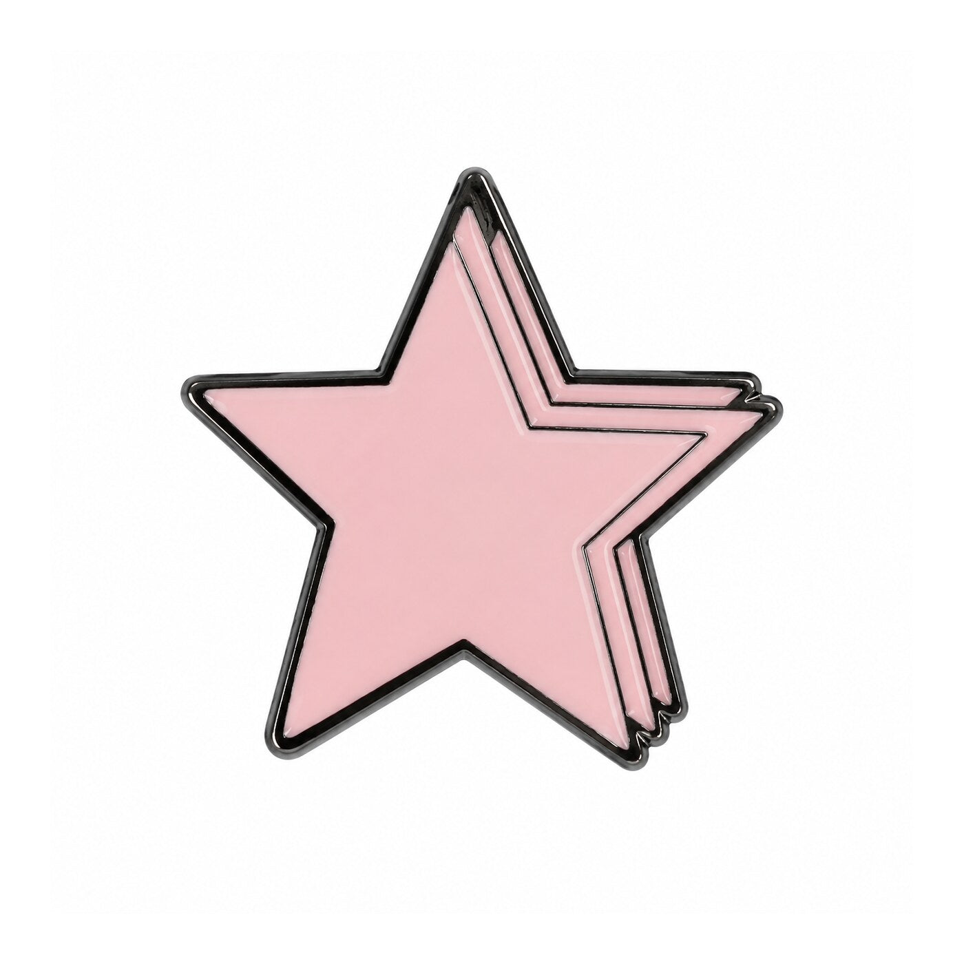 Layered Pink Star Metal Sticker - SKU MS-057