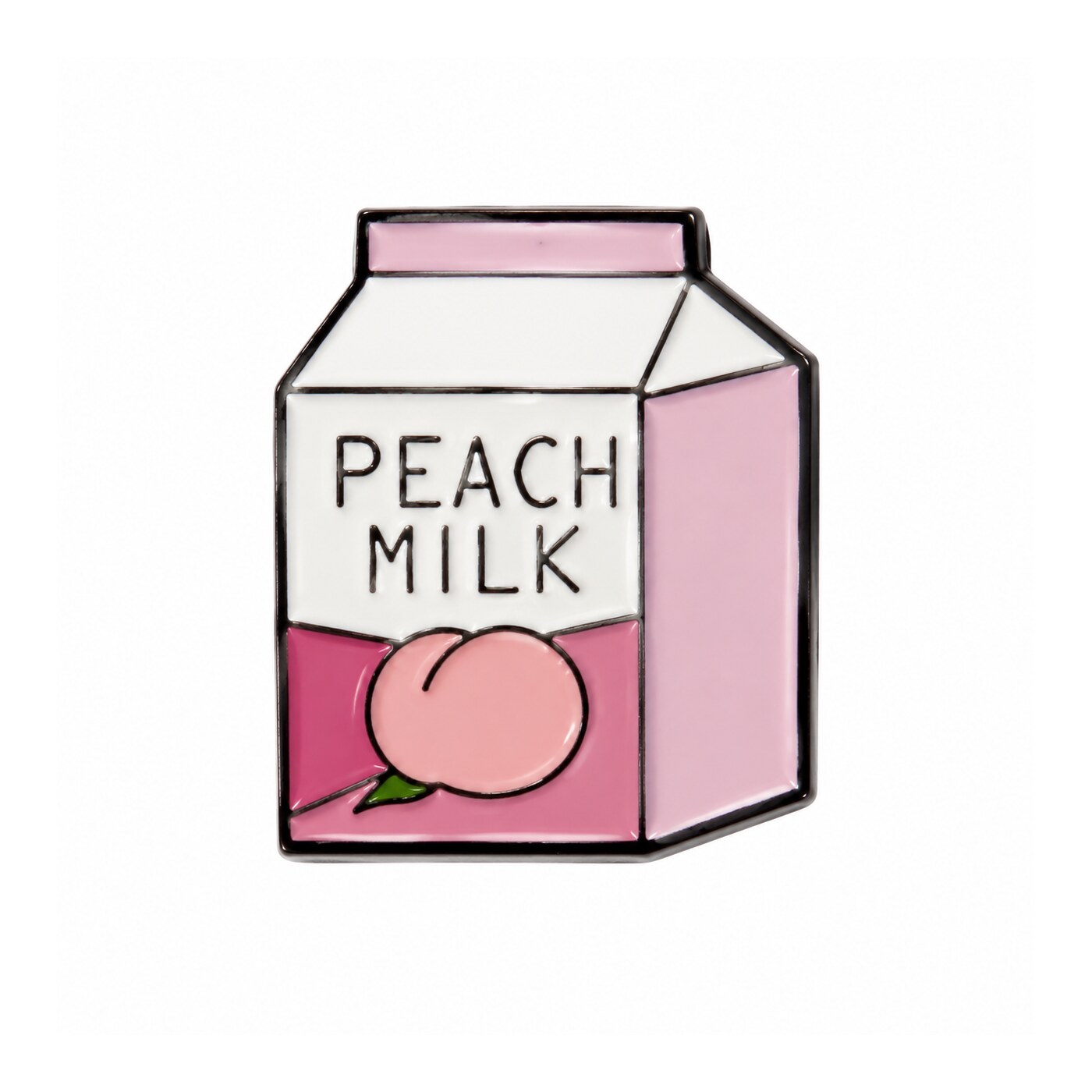 Peach Milk Carton Metal Sticker - SKU MS-060