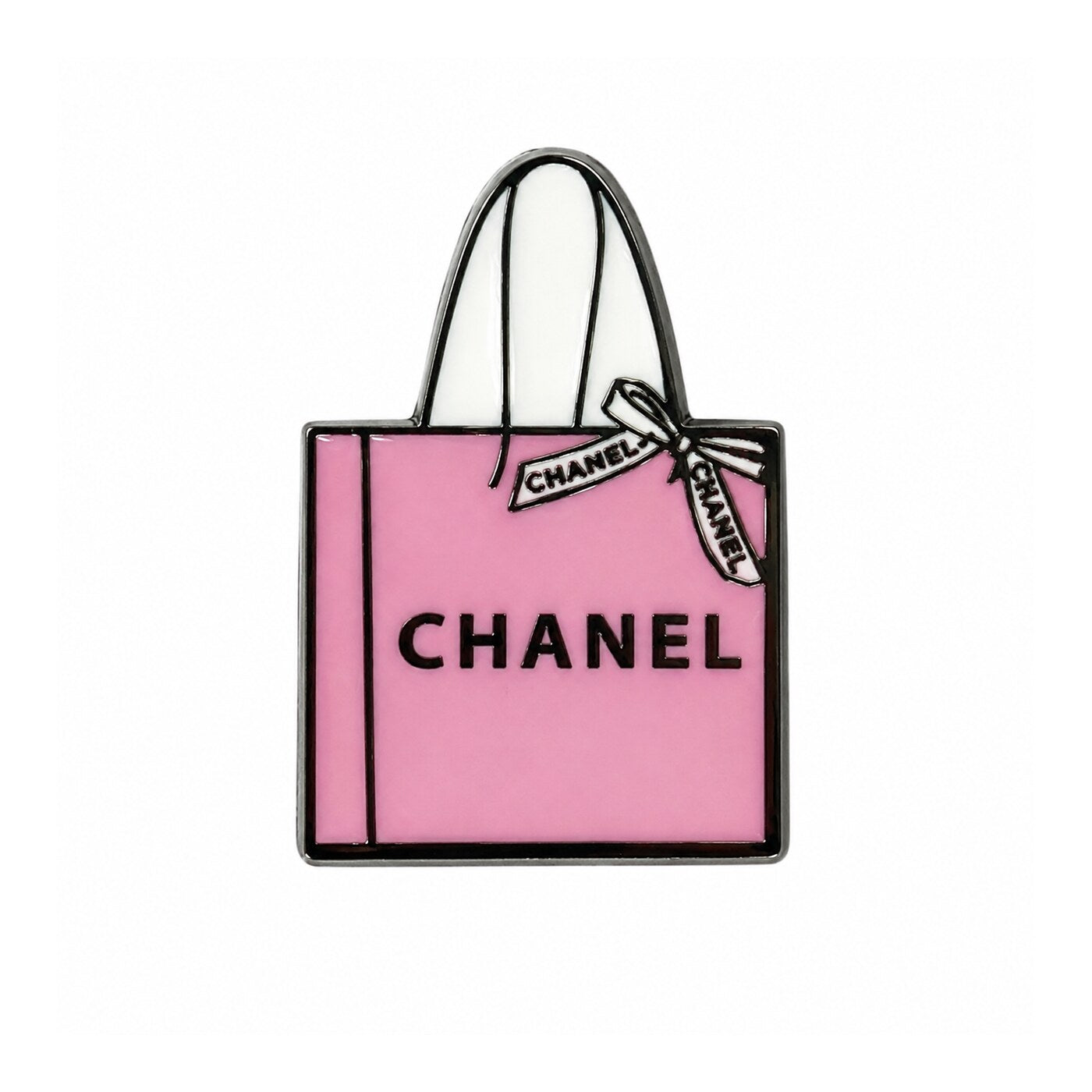 Chanel Pink Bag Metal Sticker - SKU MS-062