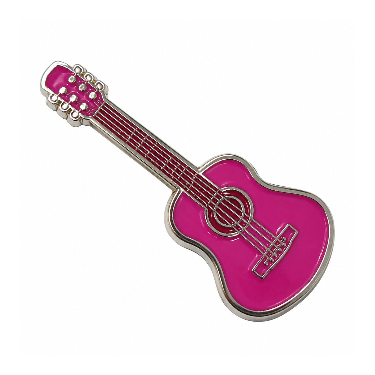 Pink Guitar Metal Sticker - SKU MS-063