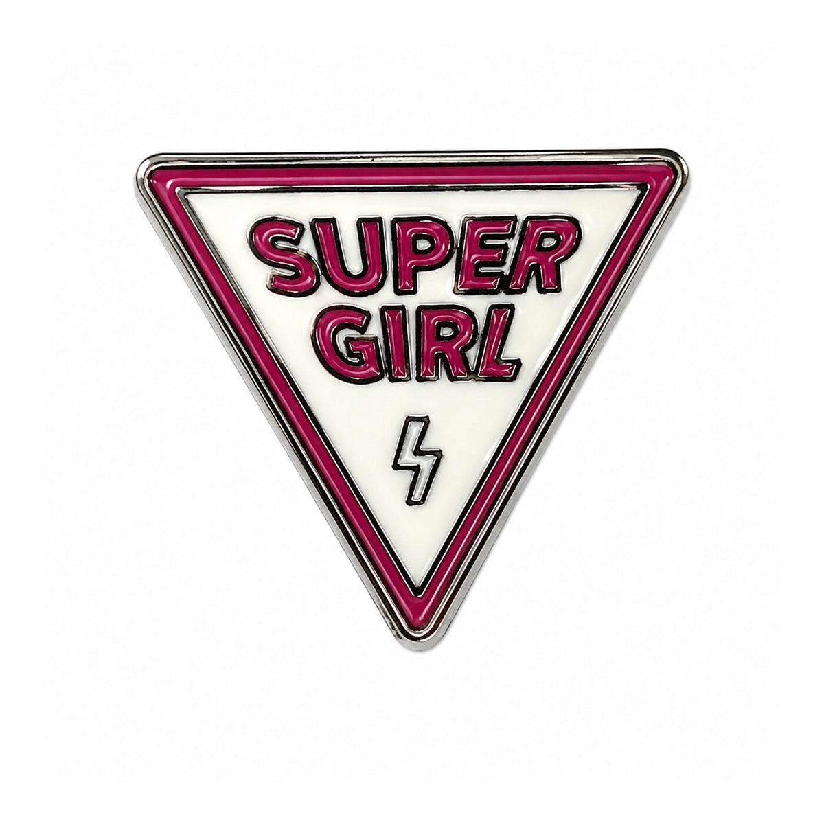 Super Girl Triangle Metal Sticker - SKU MS-072