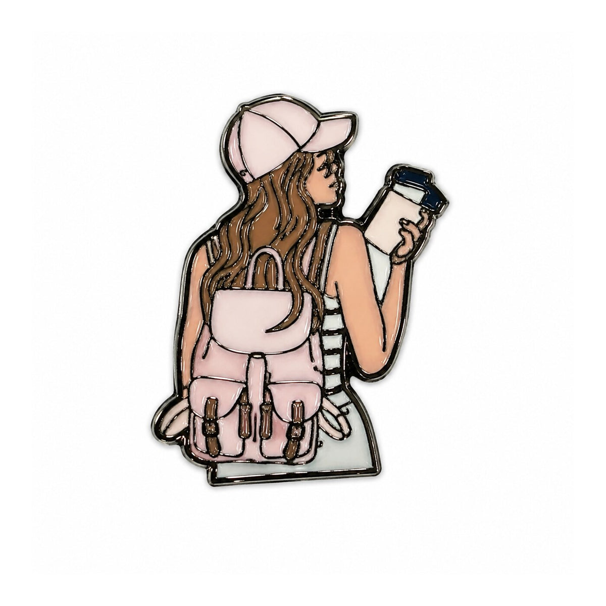 Traveller Girl Metal Sticker - SKU MS-074