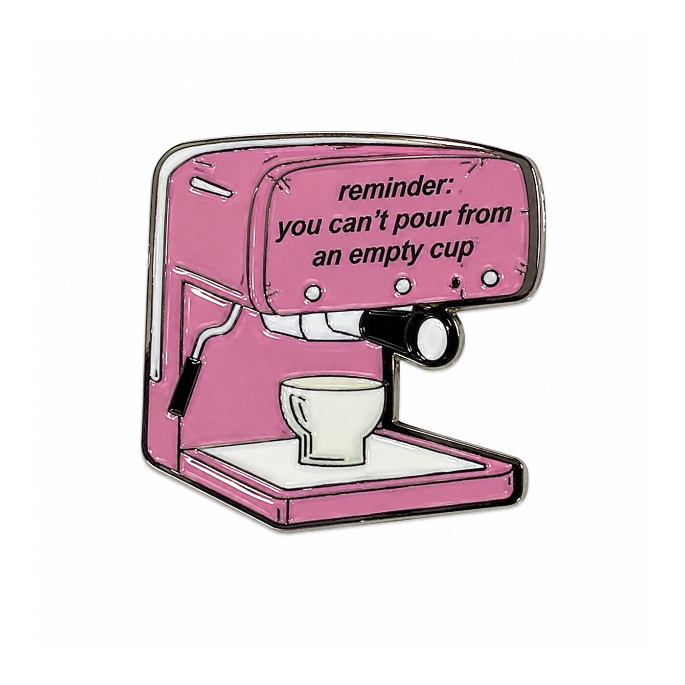 Pink Coffee Machine Metal Sticker - SKU MS-075