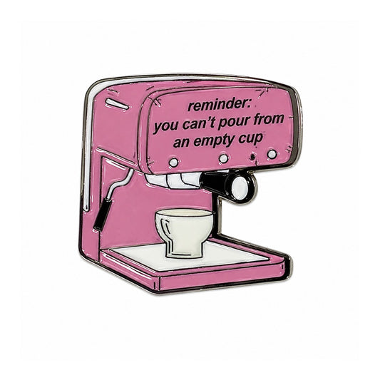 Pink Coffee Machine Metal Sticker - SKU MS-075