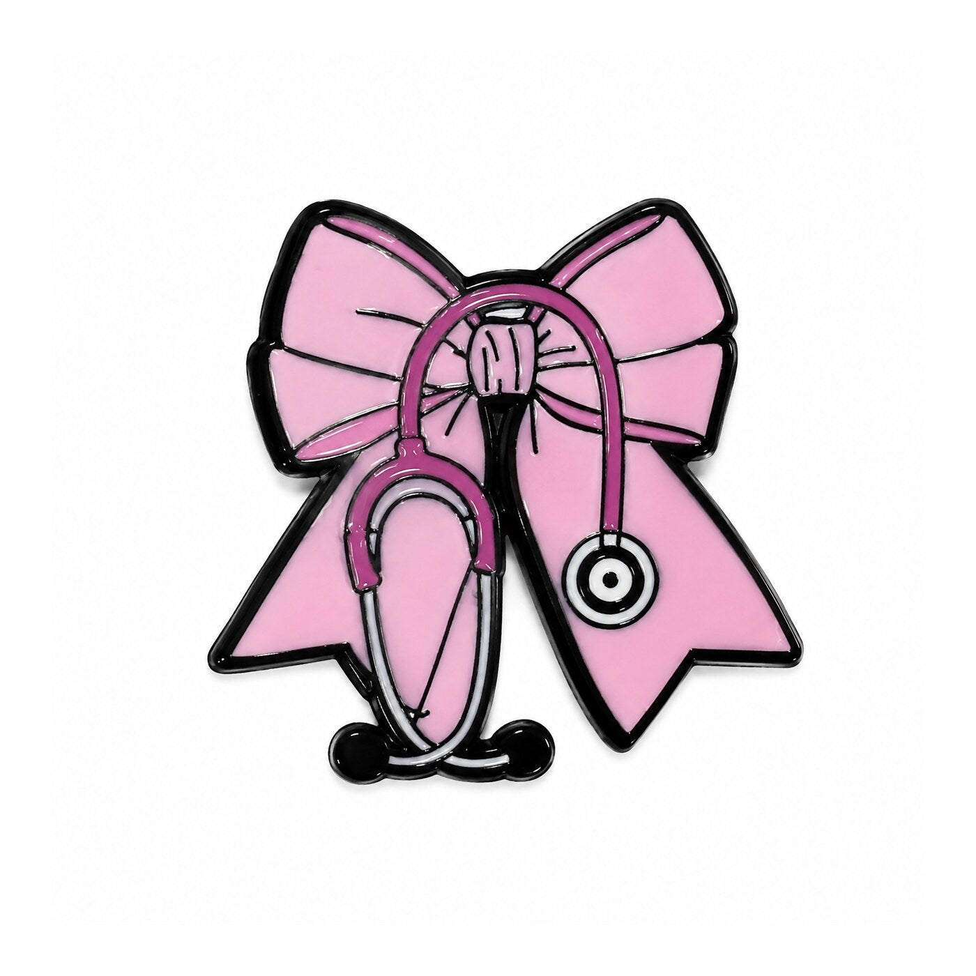 Bow and Stethoscope Metal Sticker - SKU MS-076