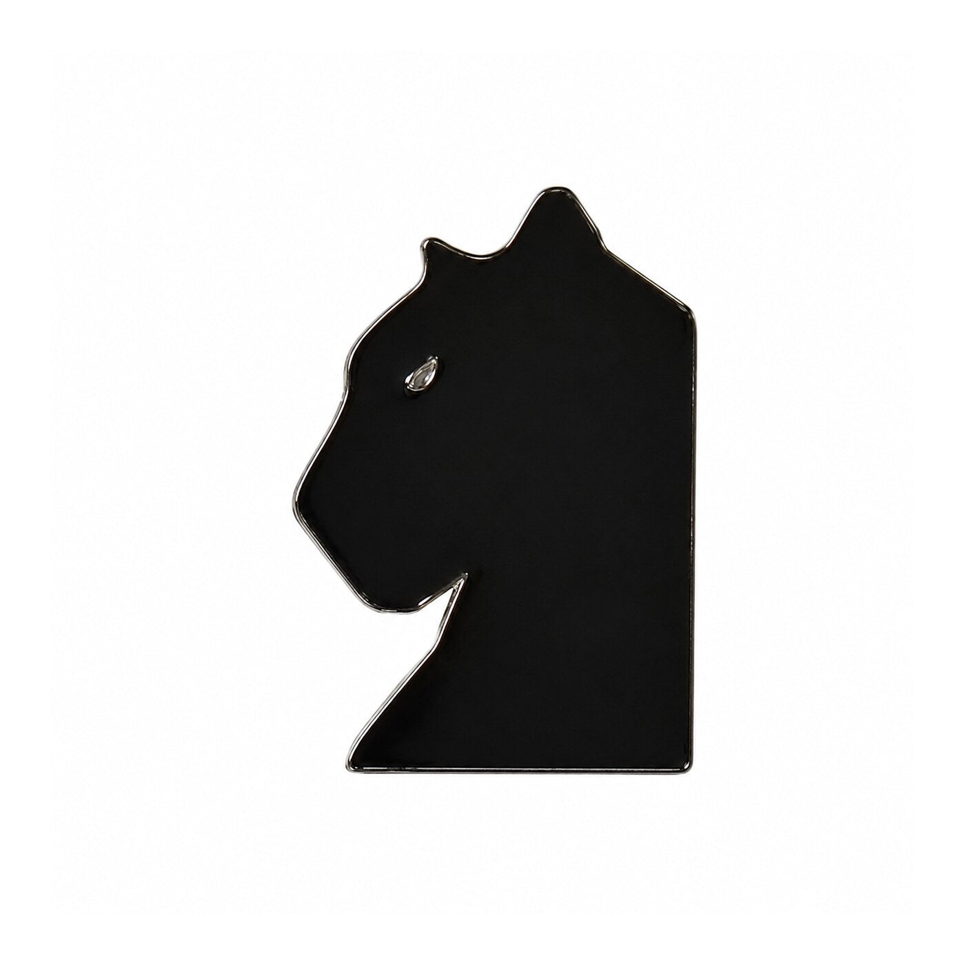 Black Horse Silhouette Metal Sticker - SKU MS-101