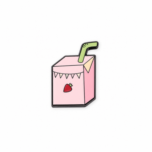 Strawberry Milk Carton Metal Sticker - SKU MS-121