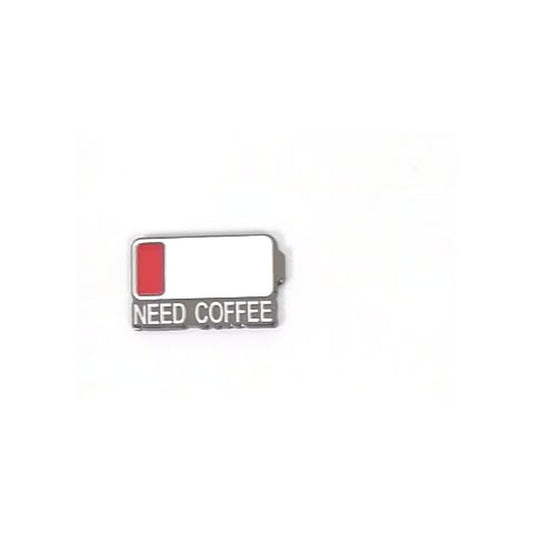 Need Coffee Battery Metal Sticker - SKU MS-122