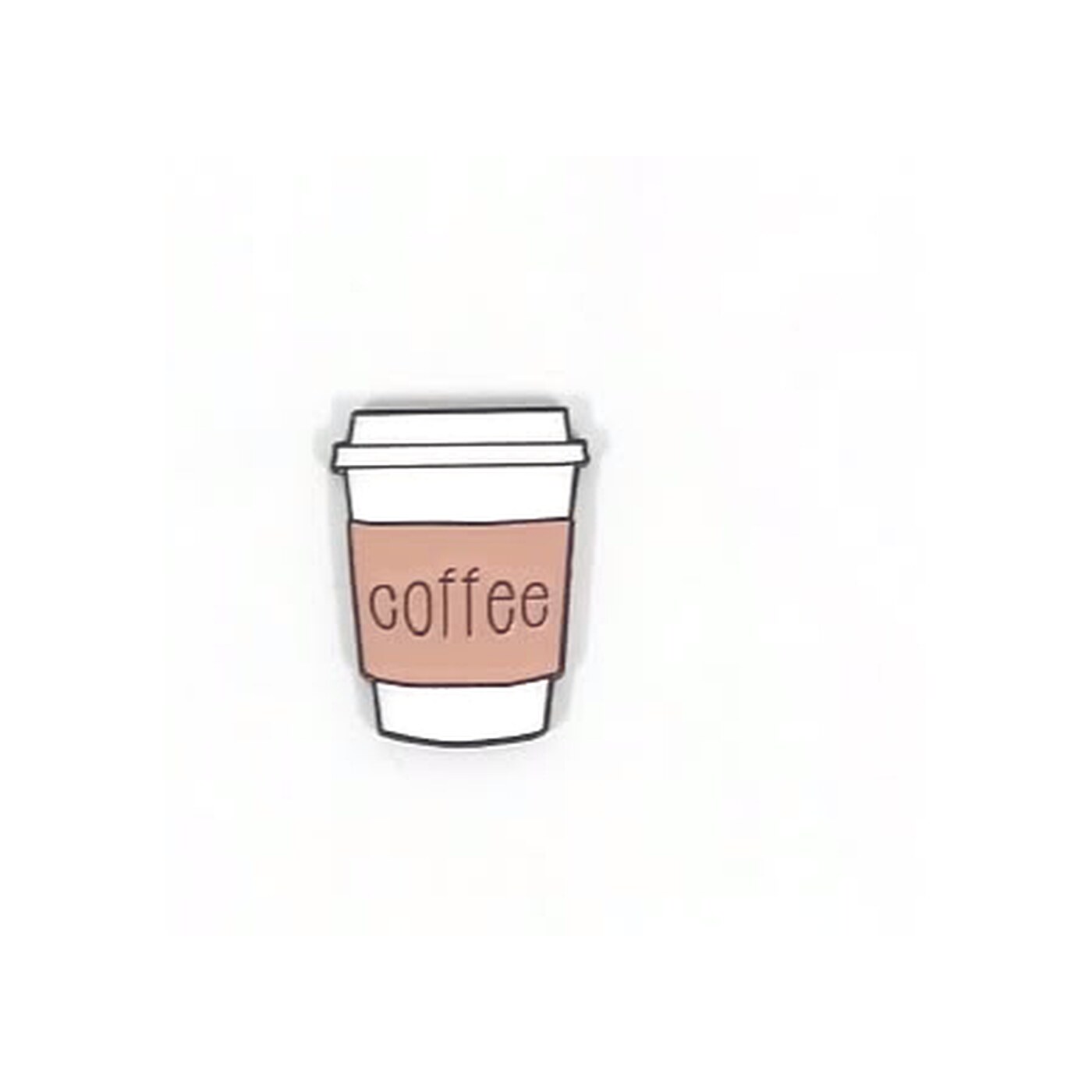 Takeaway Coffee Cup Metal Sticker - SKU MS-124