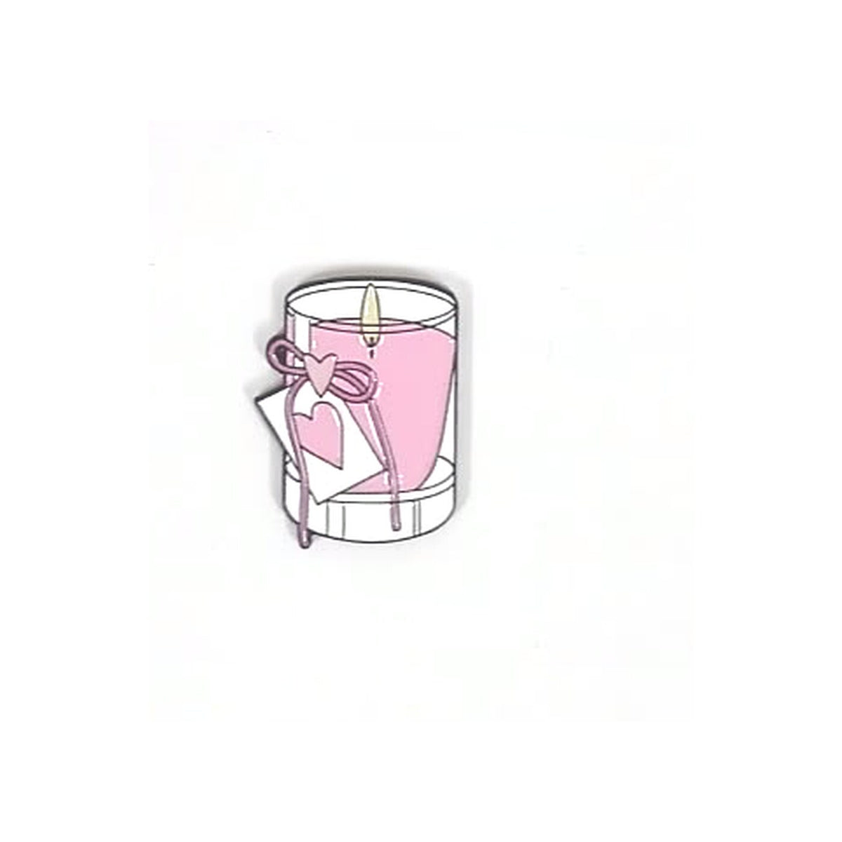 Pink Bow Candle Metal Sticker - SKU MS-127