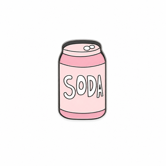 Pink Soda Can Metal Sticker - SKU MS-130