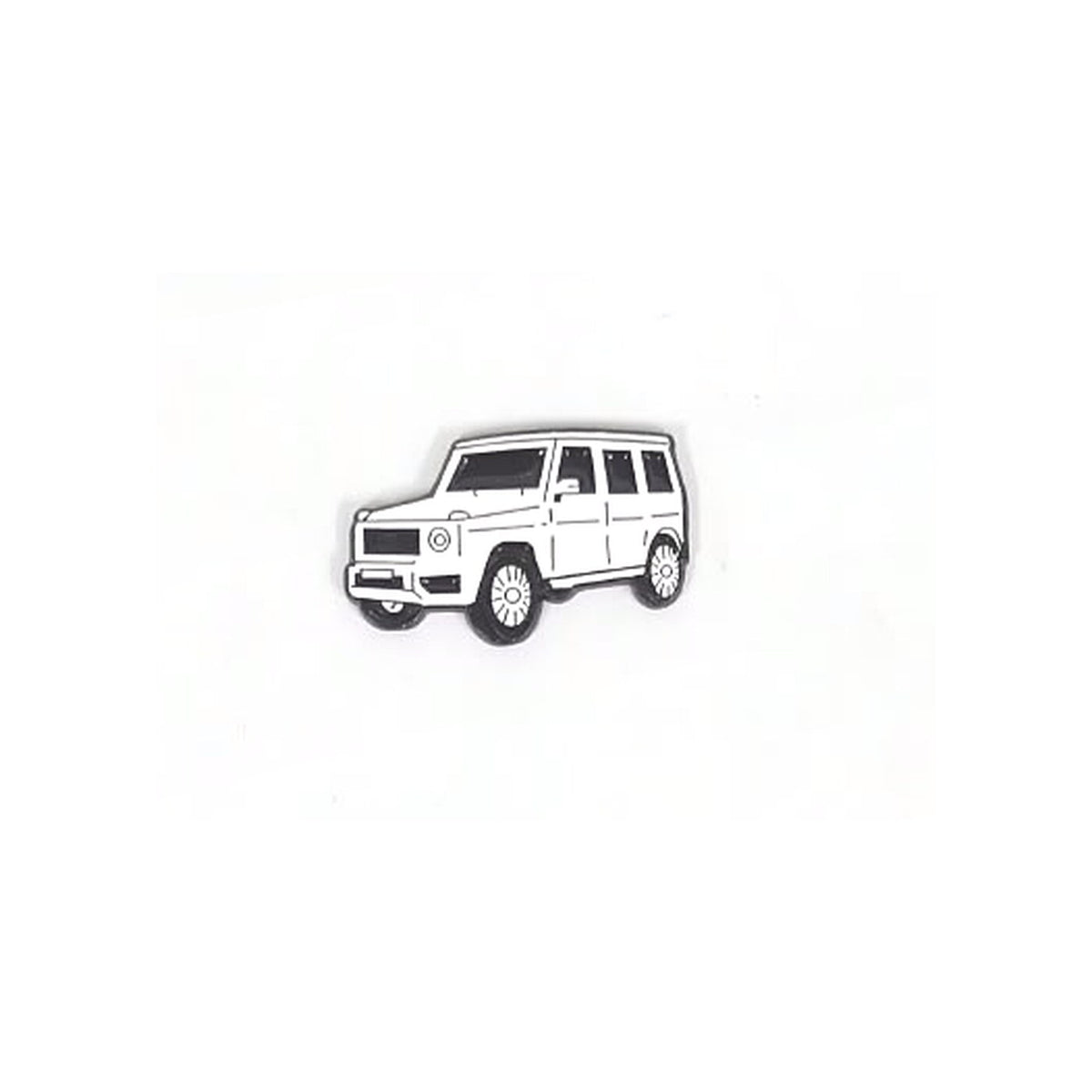 White G-Wagon Metal Sticker - SKU MS-134