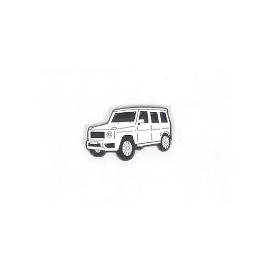 White G-Wagon Metal Sticker - SKU MS-134