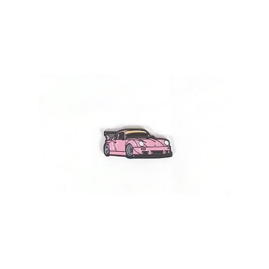 Pink Low Sports Car Metal Sticker - SKU MS-137