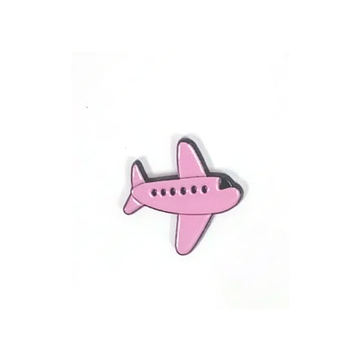 Pink Cartoon Airplane Metal Sticker - SKU MS-138