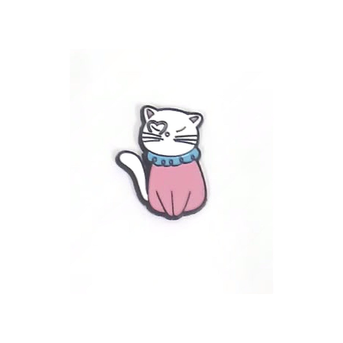 Pink Cat - Blue Collar Metal Sticker - SKU MS-143
